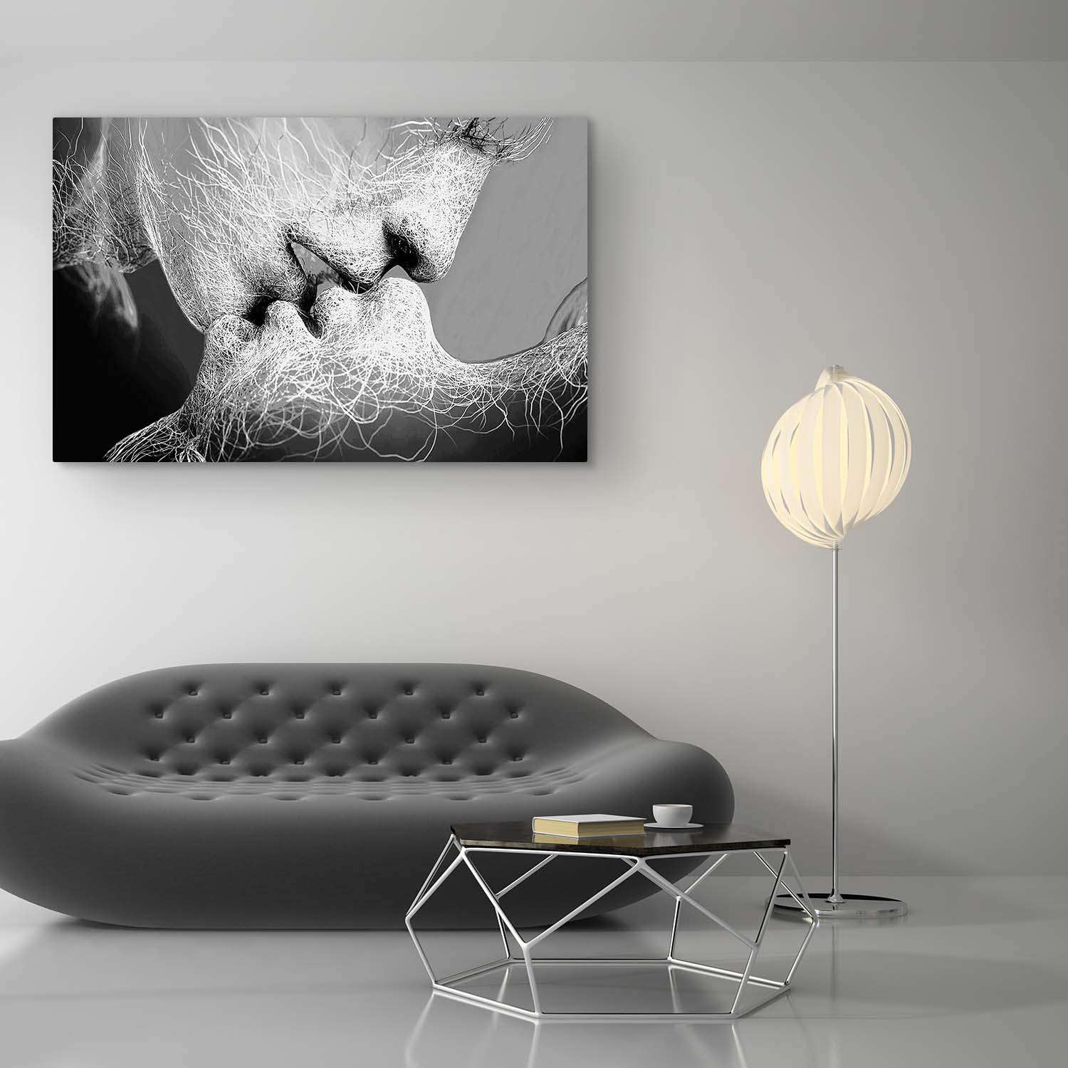 Abstract Couple Canvas Wall Art