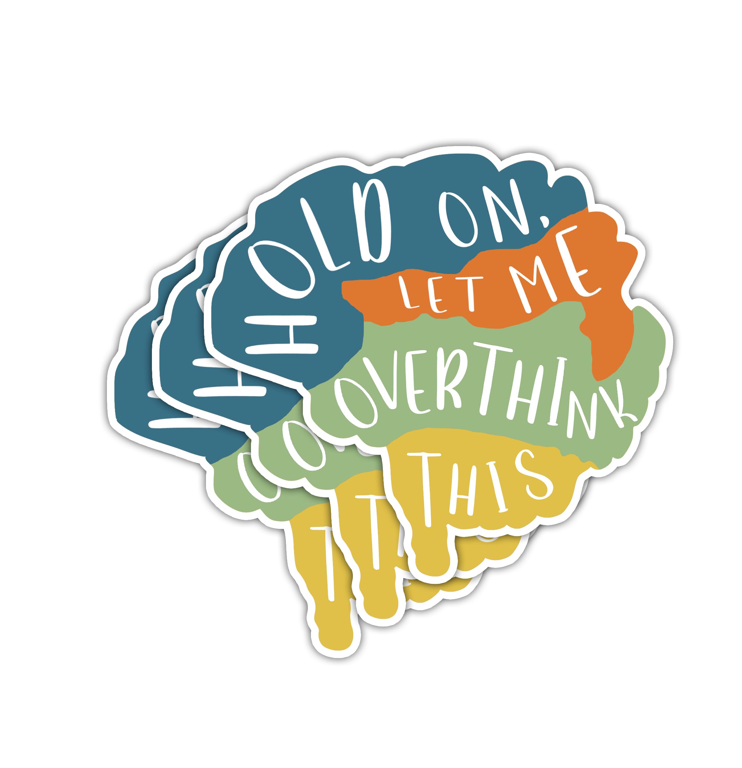 Photo 1 of (3PCS) Hold On Let Me Overthink This Sticker, Bottled Water Sticker, Water Bottle Decal, Funny Sticker for Adults, Funny car Decals, smutty Book Sticker, Hard hat Sticker, Sticker Pack