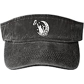 Fenmshairy Women's Floral Cat and Butterfly Sport Sun Visor Hat - Adjustable Empty Top Baseball Cap for Golf Tennis Running