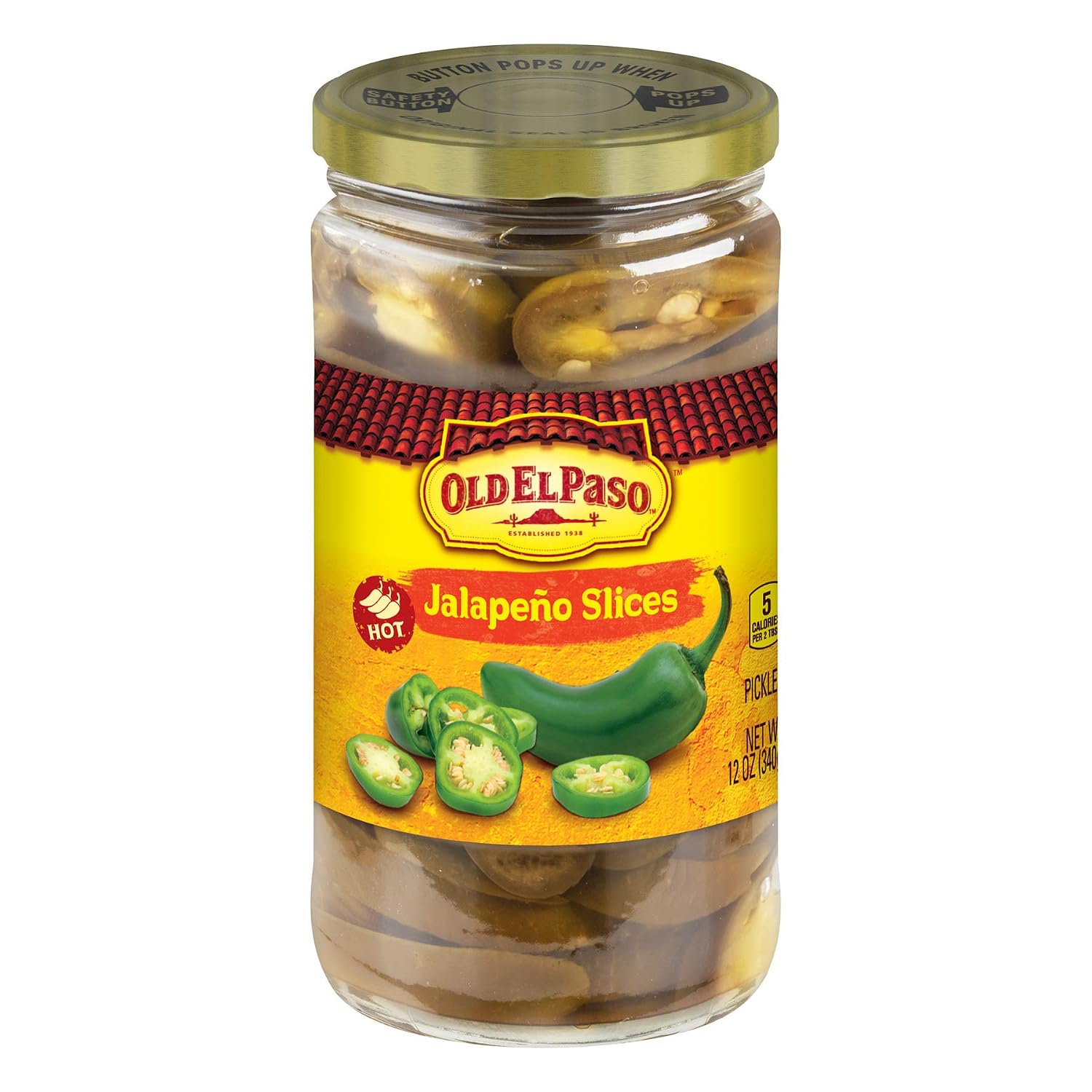 Old el paso peppers pickled Hot jalapeno (046000852812)