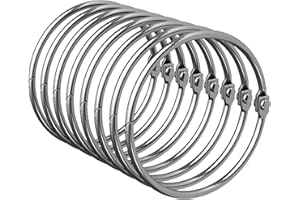 Bathway Shower Curtain Rings, Bathway Shower Curtain Hooks Anti-Drop Shower Rings for Curtain, Metal Shower Curtain Rings Rust Proof, Chrome Shower Hooks for Shower Curtain Rod, Shower Rod Hook 12Pcs