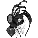 AMCAMI Fascinators Hats with Feather for Women 2026 Derby Hats Small Tea Party Hat with Headband