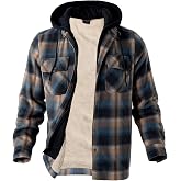 Facitisu Winter Heavy Warm Sherpa Lined Fleece Plaid Flannel Jacket Men Plus Size S-5XL Big&amp;Tall Mens Coat