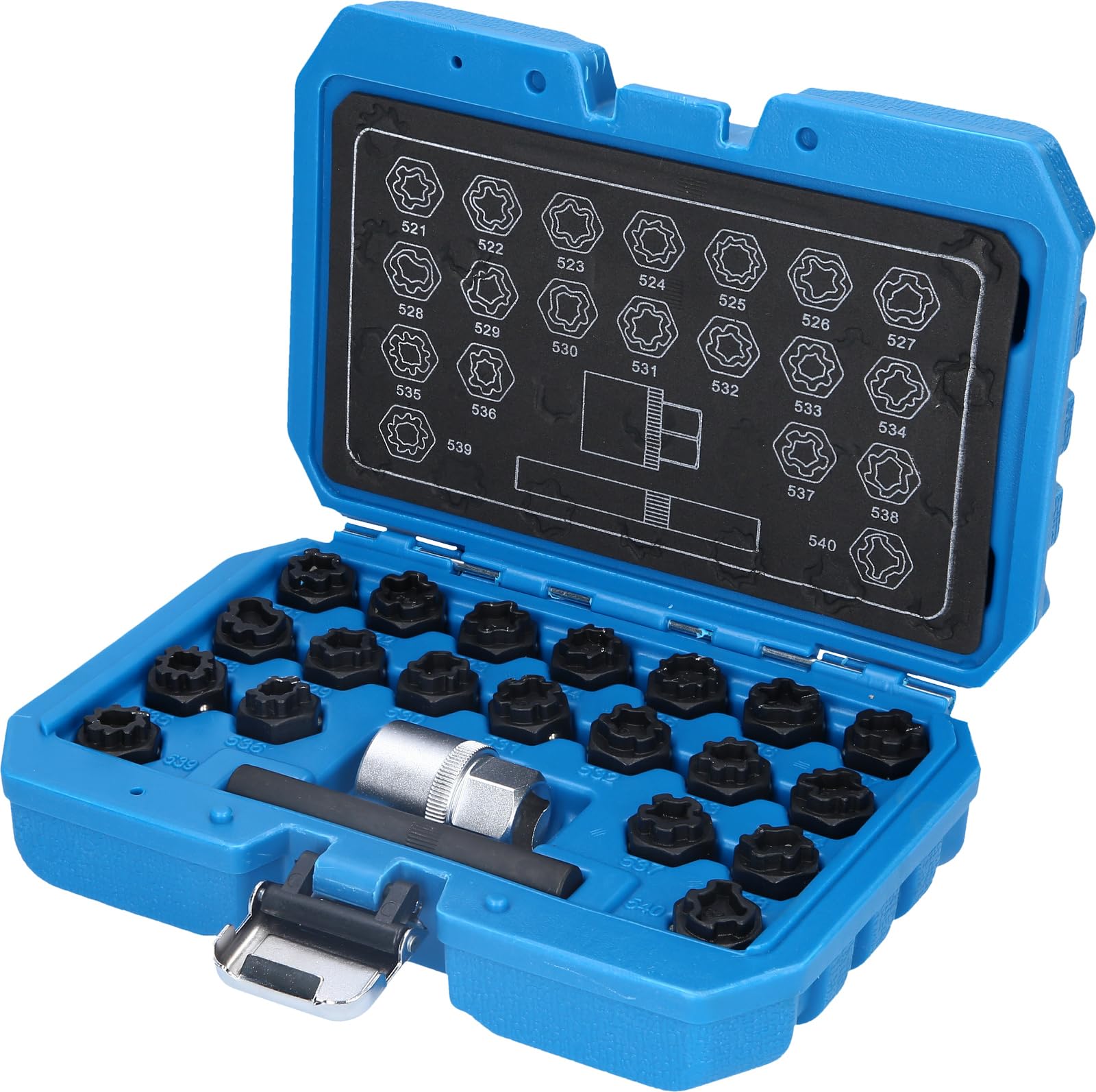 BRILLIANT TOOLS BT691390 Rim Lock Assortment for VAG22 Pieces [Powered by KS Tools]