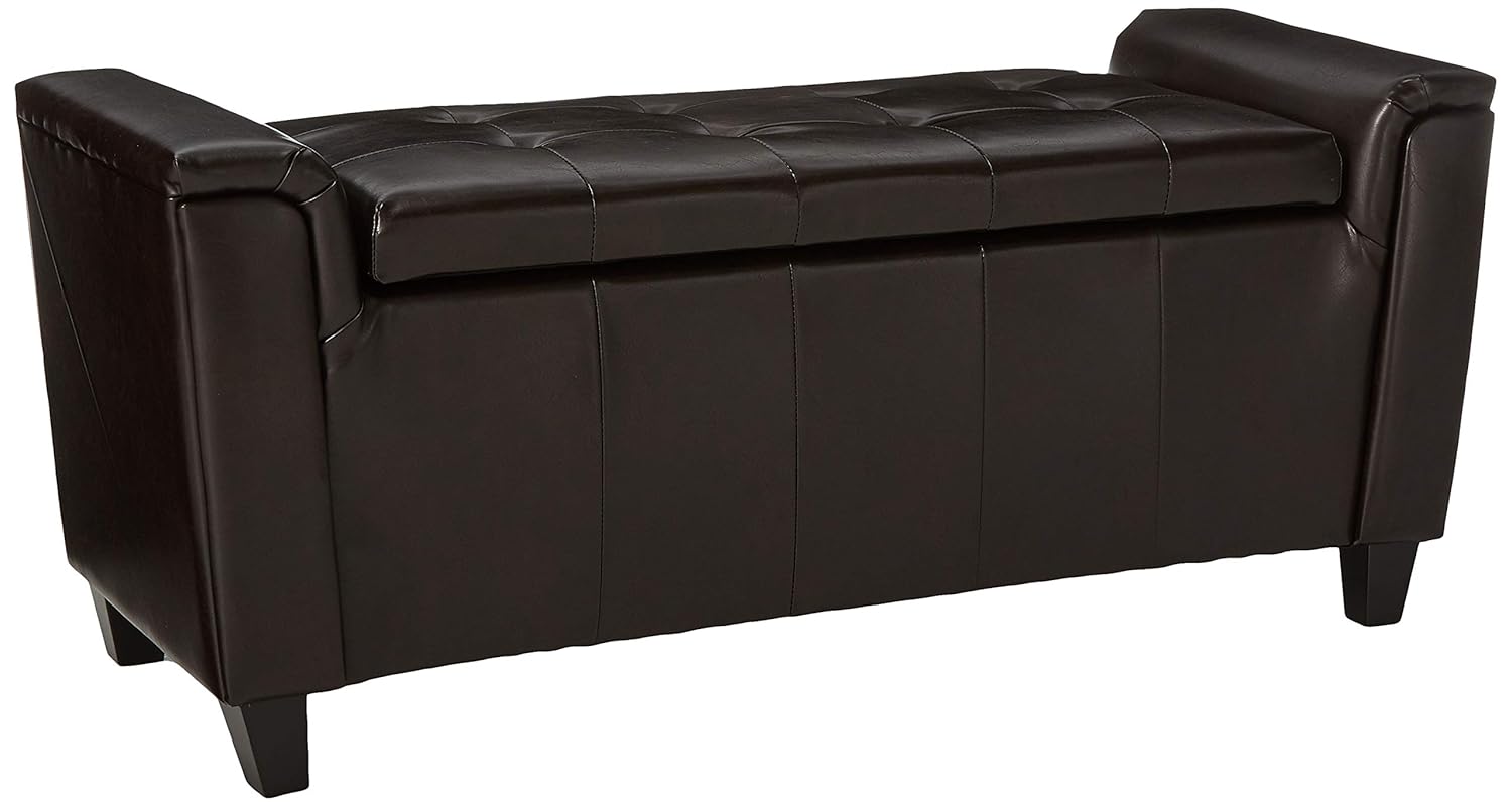 Best new faux leather storage footstool sofa ottoman