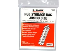 U-Haul Jumbo Rug Storage Bag (Fits Rugs up to 9' x 12') - Protection for Jumbo Rolled Rug - 26" x 130"