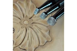 PRO LEATHER CARVERS Sheridan Style Steel Steep Angle Beveler Stamps, Set of 3, Craft Japan Leather Stamping Tools