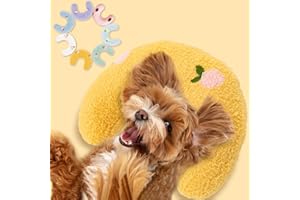 Muwago Dog Calming Pillow for Small Dogs, Pet Pillow for Little Dog and Indoor Cats, Half Donut Neck Pillow for My Little Dog/Cat to Sleep On, Animal Puppy Kitten Comfort Blanket Cuddle Buddy Product
