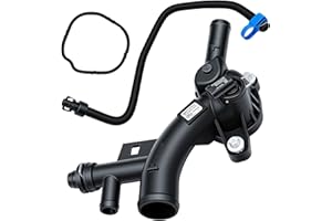 LEVANLIGHT Plastic Engine Coolant Housing Water Outlet with Sensor & Rubber Hose | Fits Chevy Cruze Sonic Trax & Buick Encore