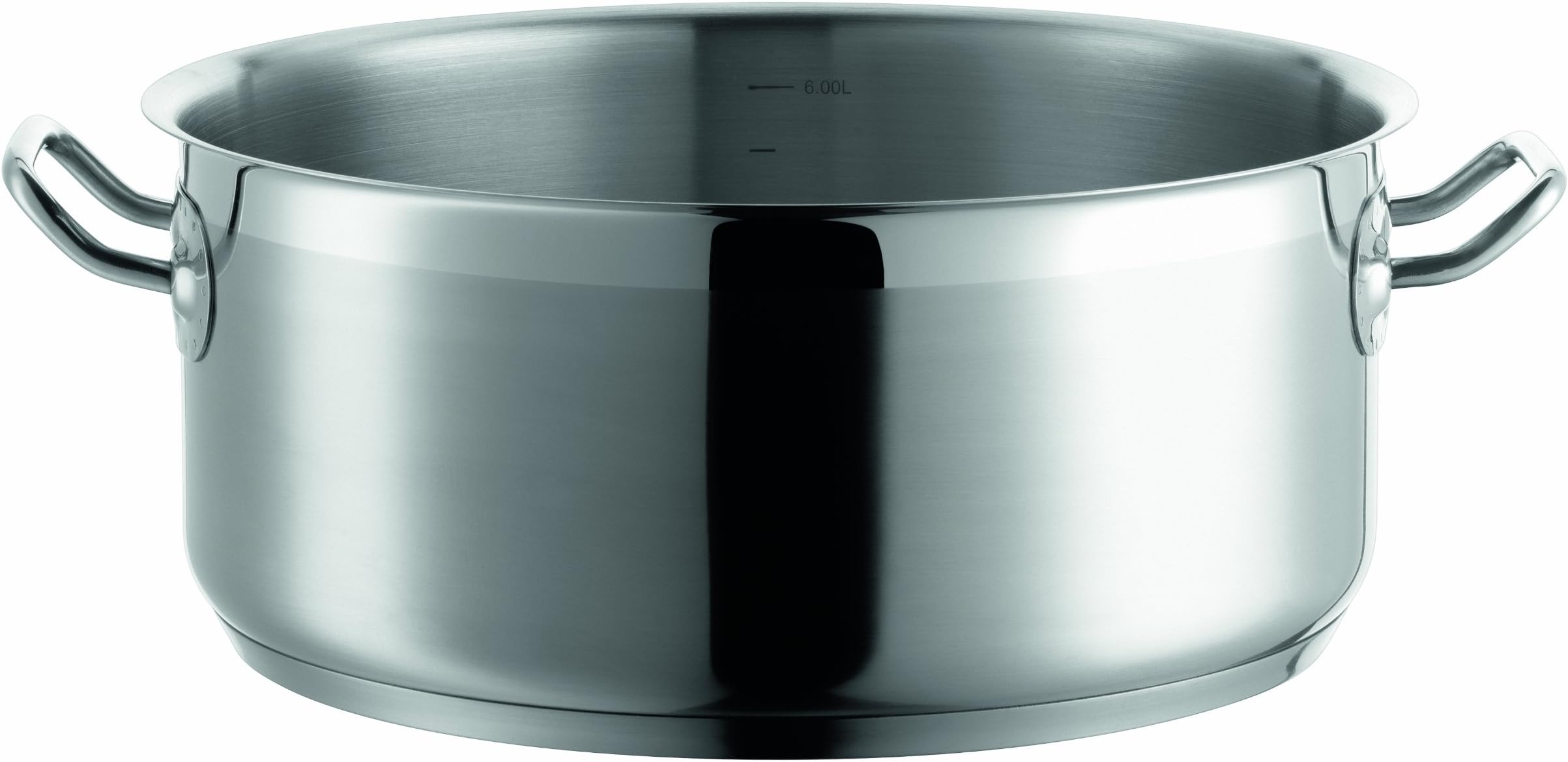 Domestic Professional 811004 Professional Meat Pot 28 cm 18/10 Stainless Steel / 0.7 mm / Induction / Litre Scale