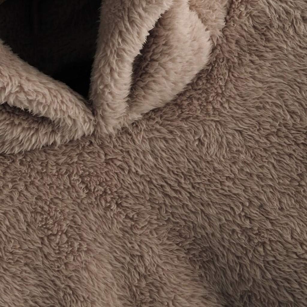 Sunmoot Teddy Bear Hoodie Coat for Womens Long Sleeve Fleece Sweatshirt Warm Bear Shape Fuzzy Hoodie Sweater Pullover: Clothing