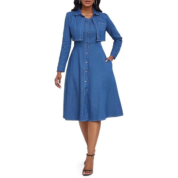 ジャケット・アウター I LINE DENIM SHIRT DRESS Denim shirt