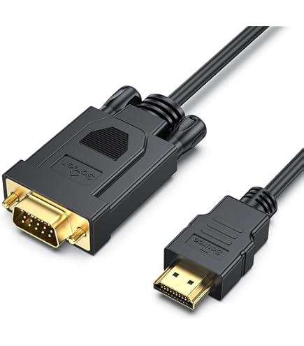 USB C To VGA Cable 10ft - Connect Thunderbolt 3 To VGA Monitor 1080P Resolution
