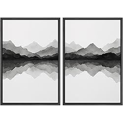 MUDECOR Framed Canvas Print Wall Art Set Black and