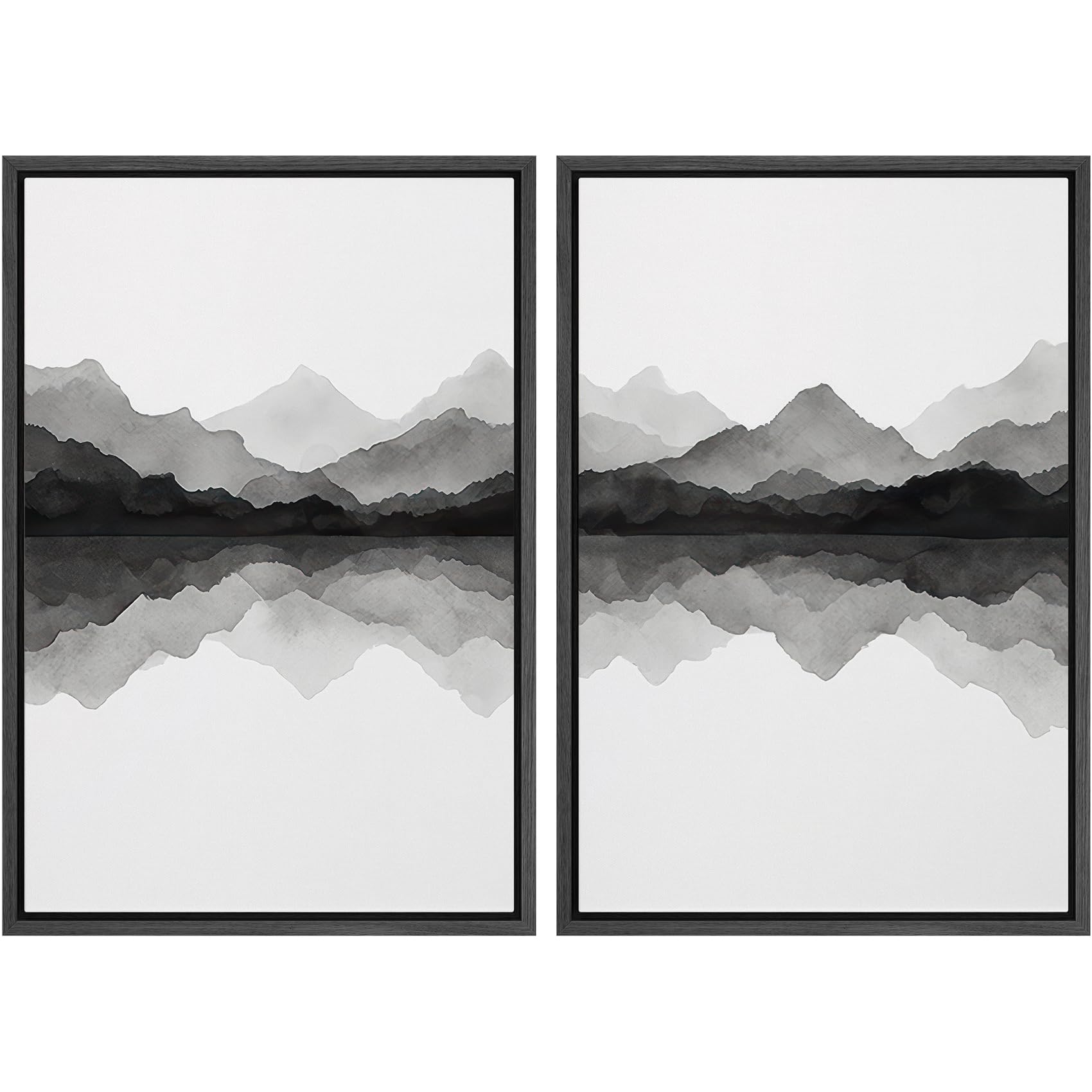 MUDECOR Framed Canvas Print Wall Art Set Black and