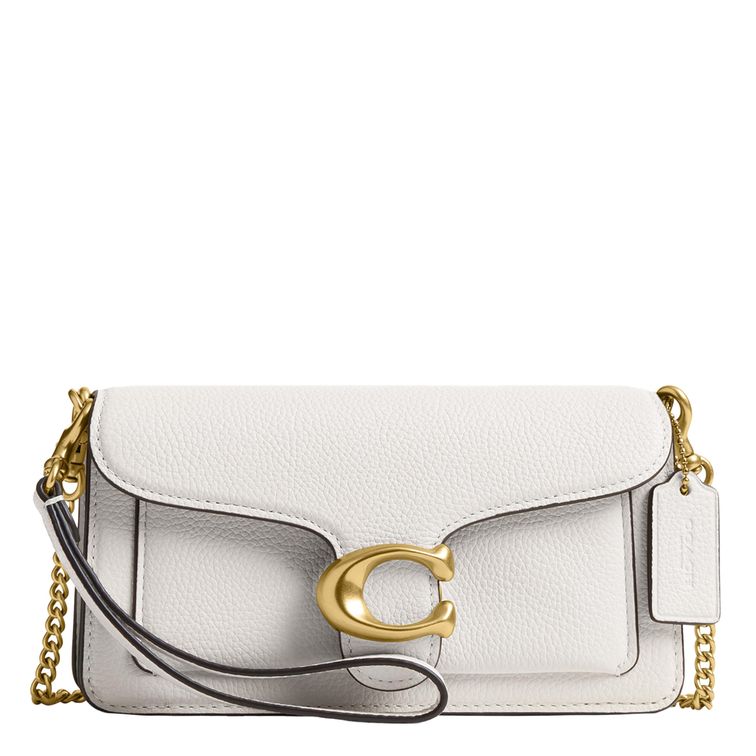 Photo 1 of Polished Pebbled Leather Tabby Chain Crossbody 19