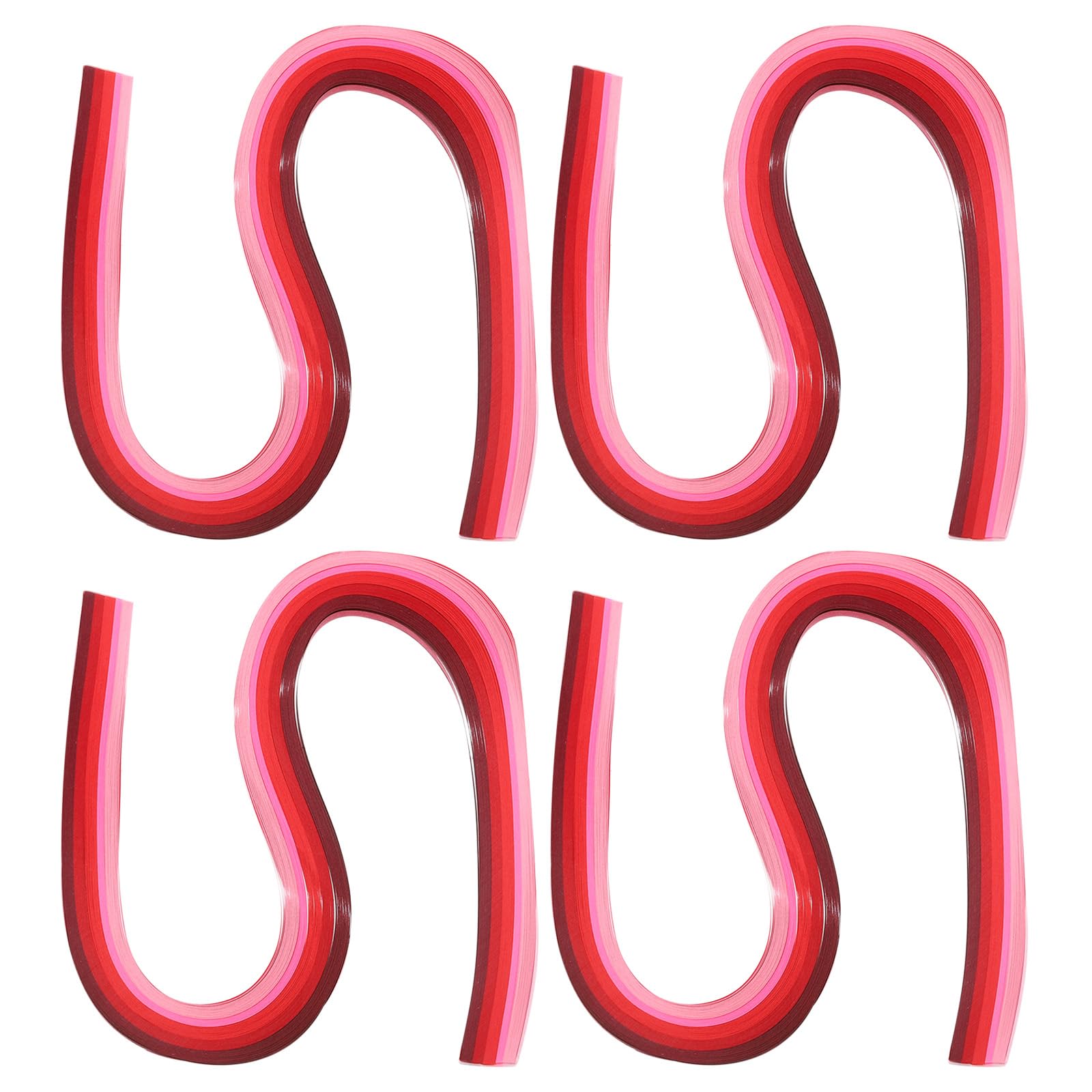 PATIKIL 540 x 10mm Rainbow Quilling Strips Paper,480 Pcs Origami Paper Quilling Strip for Art DIY Hand Craft Christmas, Gradient Red