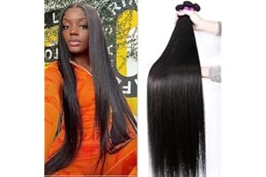 12A Human Hair Bundles 12 14 16 Inch Straight 3 Bundles Human Hair 100% Unprocessed Brazilian Virgin Hair Extensions Real Hum