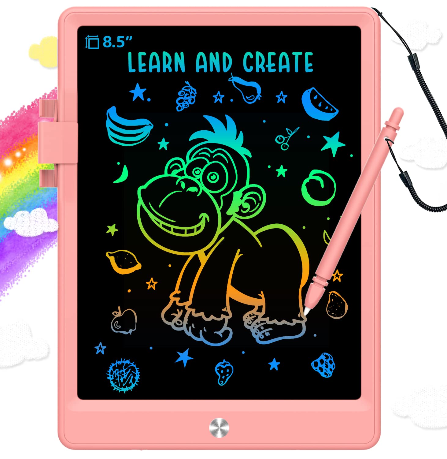 Photo 1 of BUKEBU Toddler Toys for 3-6 Years Old Girls Boys, LCD Writing Tablet 8.5 Inch Doodle Board, Electronic Drawing Tablet, Drawing Pads,Travel Gifts for Kids Age 3 4 5 6 7 Year Old Girls Boys (Pink)