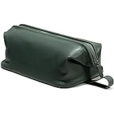 LINE+ARC Easy-to-Clean Silicone Dopp Kit (As Seen in Glamour and GQ) Extra-Wide Opening Anti-Stain (Forest, 3.5L) Toiletry Bag Travel Set Makeup Organizer Cosmetics Case Fabric Simple Hang Loop