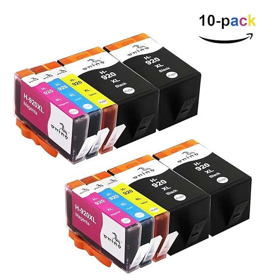 ONINO Patronen Kompatibel 920 920XL Tintenpatronen Kompatibel für Officejet 6500A 6500 7500A 7500 6000 7000 (10pcs)
