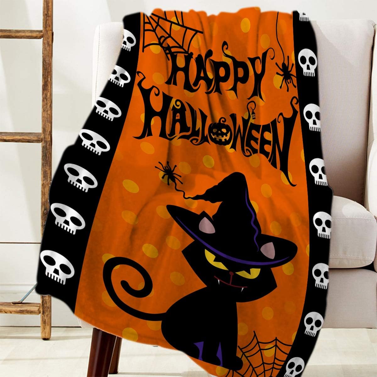 DoremiHome Plush Throw Blanket 40x50 inches Halloween Bed