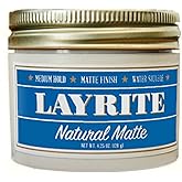 Layrite Natural Matte Cream, Basic, White, Mild Cream Soda, 4.25 Ounce