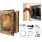 TamBee Hidden Bookcase Door Book Latch and Lock, Secret Book Latch Hidden Door Kit for Bookshelf Doors, DIY Secret Doors for Home Office, Storage, Safe Room