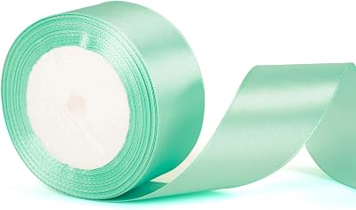 YAAVAAW 22m Teal Blue Satin Ribbon 50mm Gift Wrapping Craft Wedding Car