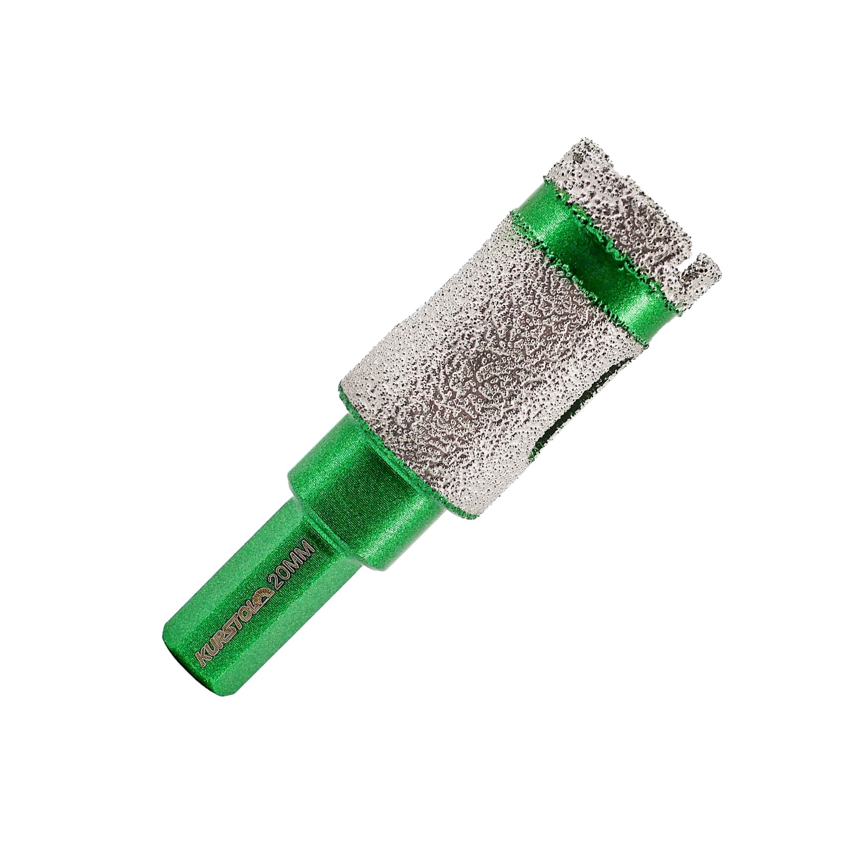 KURSTOL Diamond core drill bit - Diamond Finger Milling Bit Dia 4/5"(20mm) Triangle Shank for Enlarging Shaping Round Bevel Existing Holes in Porcelain,Hard Ceramic,Granite,Marble Roun