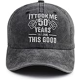 Nxizivmk It Took Me 50 Years to Look This Good Hat for Women Men, Funny Adjustable Embroidery 50th Birthday Baseball Cap