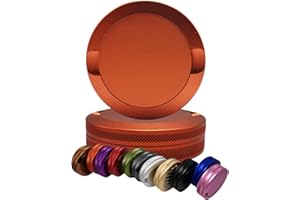 GAMEMEN Snus Can | Knurling Metal Can for Zyn | Knurled Aluminum Holder | Smell Proof Container | 3 Layers Aluminum Can | Nicotine Pouch | Gift (Orange)