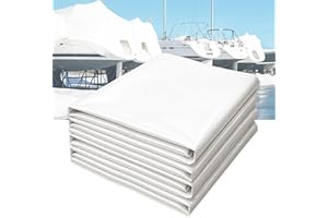 LXVOOEE Shrink Wrap for Boats 15' x 52', 8 Mil Polyethylene Plastic Boat Shrink Wrap for Boat Marine Protection and Storage, White Boat Shrink Film with UV Resistance