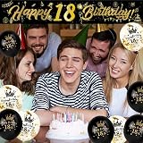 Yontree 14-Piece 18th Birthday Decoration Kit Gold Black 9ft Banner view 6