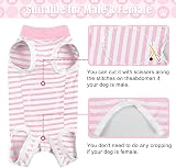 FEimaX Dog Surgery Recovery Suit Pink M - Postoperative Bodysuit for Pets view 3