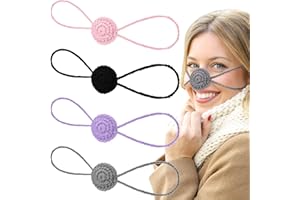 Eurzom 4 Pcs Winter Nose Warmer Soft Comfort Wool Nose Cover for Women Men Dust Anti Pollen Air Conditioning (Pink, Black, Purple, Gray)