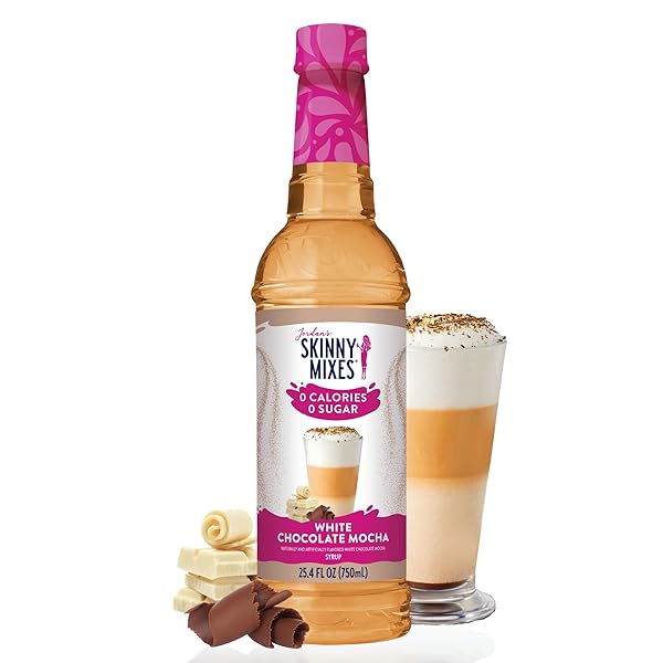 JORDAN’S SKINNY SYRUPS SUGAR FREE COFFEE SYRUP, WHITE...