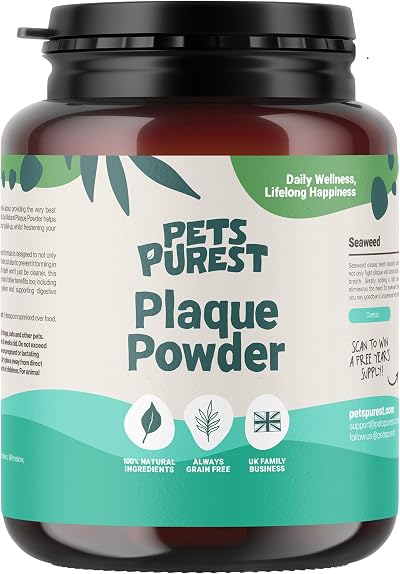 Pets Purest Plaque Off Powder 185g Natural Dental Care for Pets