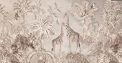 Muravie Giraffe Wallpaper For Kids Room | Removable