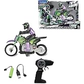 LEXiBOOK, Crosslander RC Motorcycle, RC18 | Up to 12km/h, Light effects, Stunts, Rechargeable