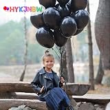 HYKJNBW Black Party Balloons 50 Pack 12inch Thicken Latex Helium Party Decor view 7