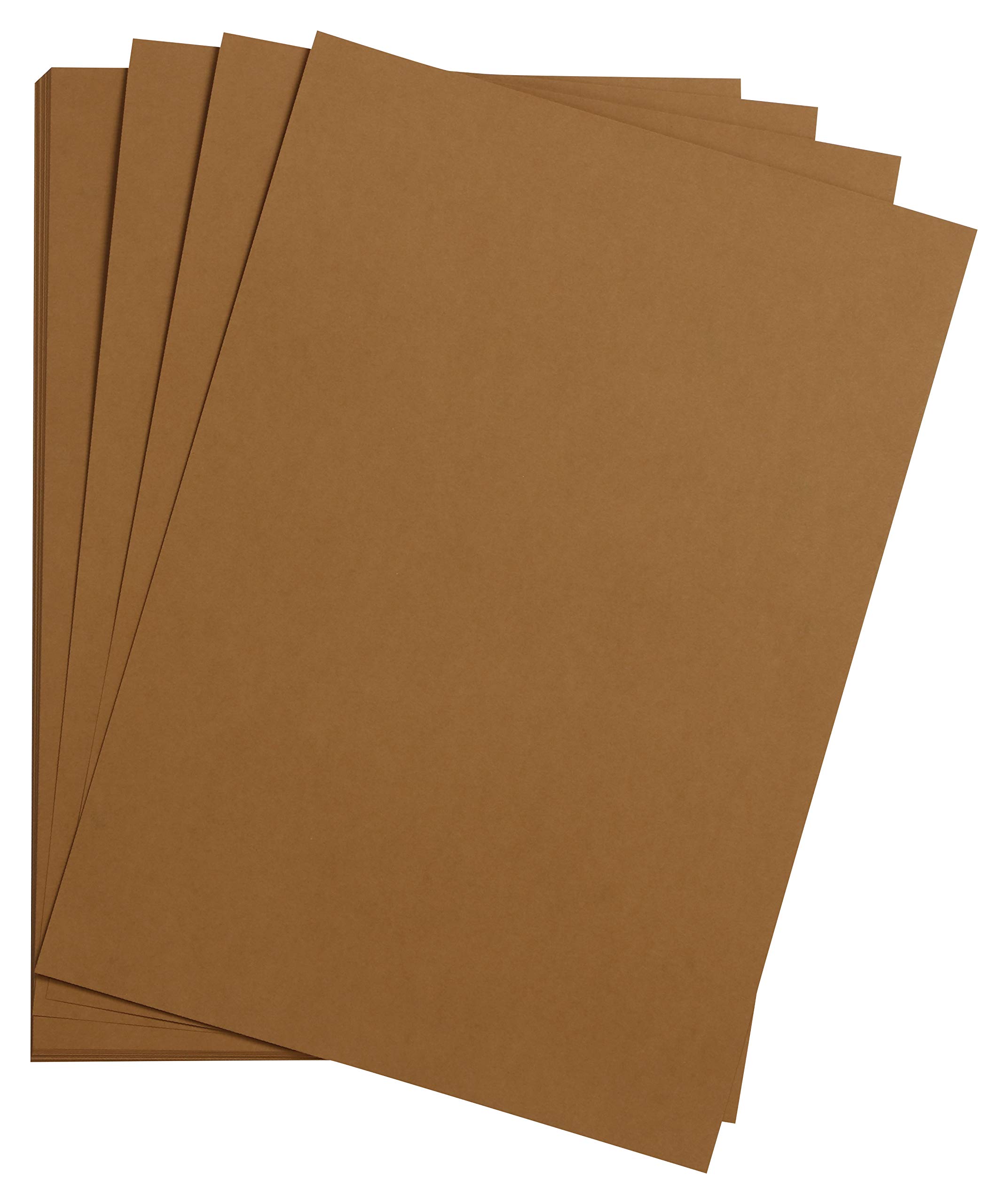 Clairefontaine - Ref 975374C - Maya Smooth Coloured Drawing Card (Pack of 25 Sheets) - 185gsm - A3 (42 x 29.7cm) - Light Brown Colour - Deep Dyed, Acid Free, pH Neutral