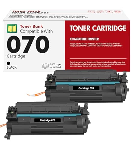 Amazon.com: 070H 070 Black Toner Cartridge for Canon 070H 070