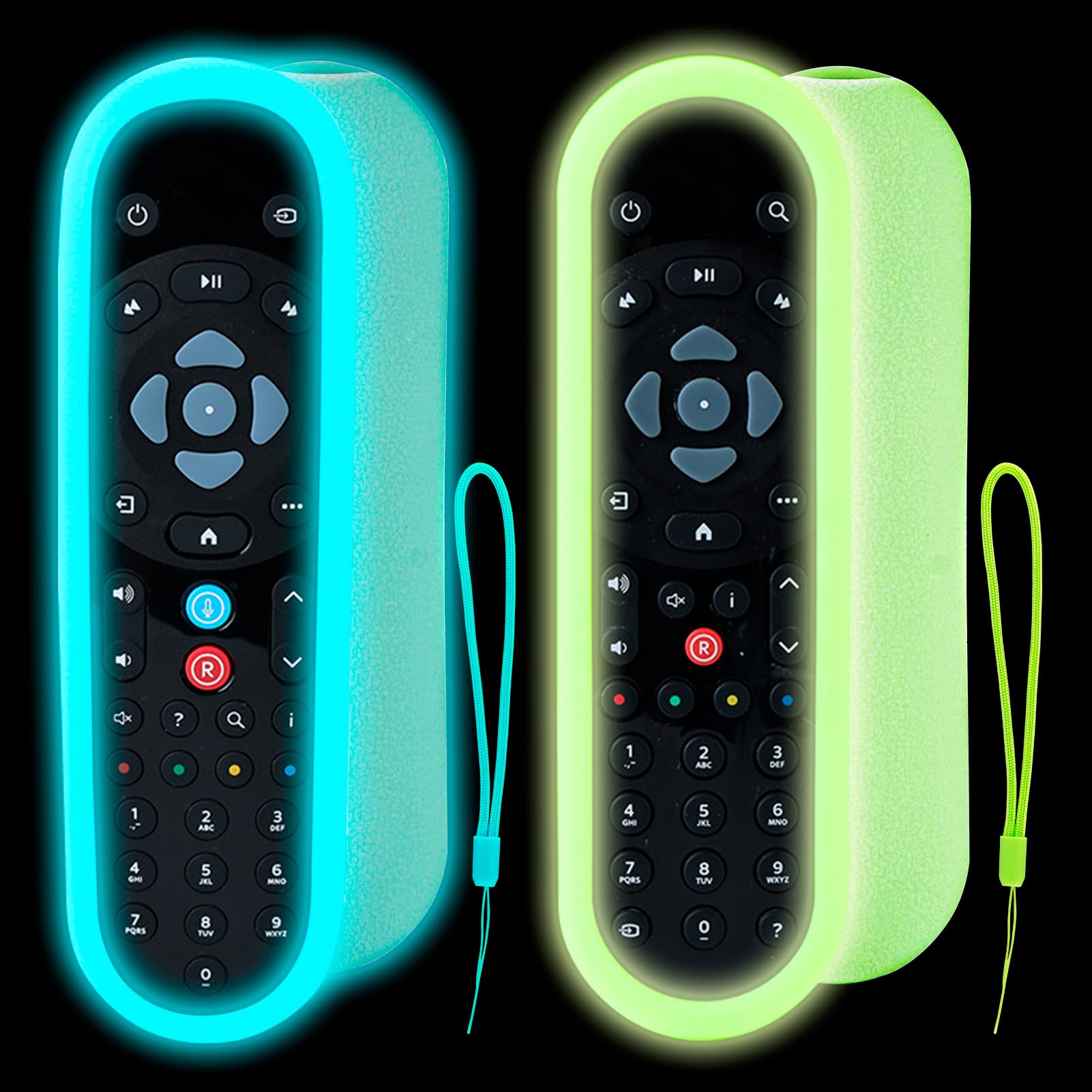 2 Pack Remote Cover Case for Original SKY Q Voice Remote Control SKY135, SKY Q Touch and Non-Touch Remote Silicone Protective Case with Lanyard for Sky Glass Remote, Glow in the Dark