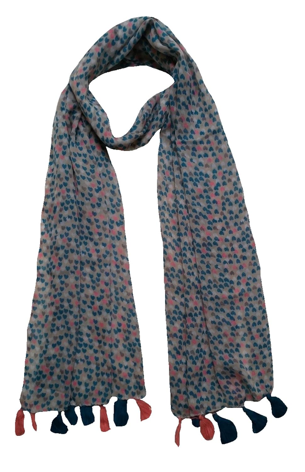 fusfus women's cotton scarf(f014, multicolour, free size) - pack of 6