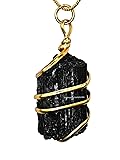 Black Tourmaline Necklace - Raw Healing Crystal