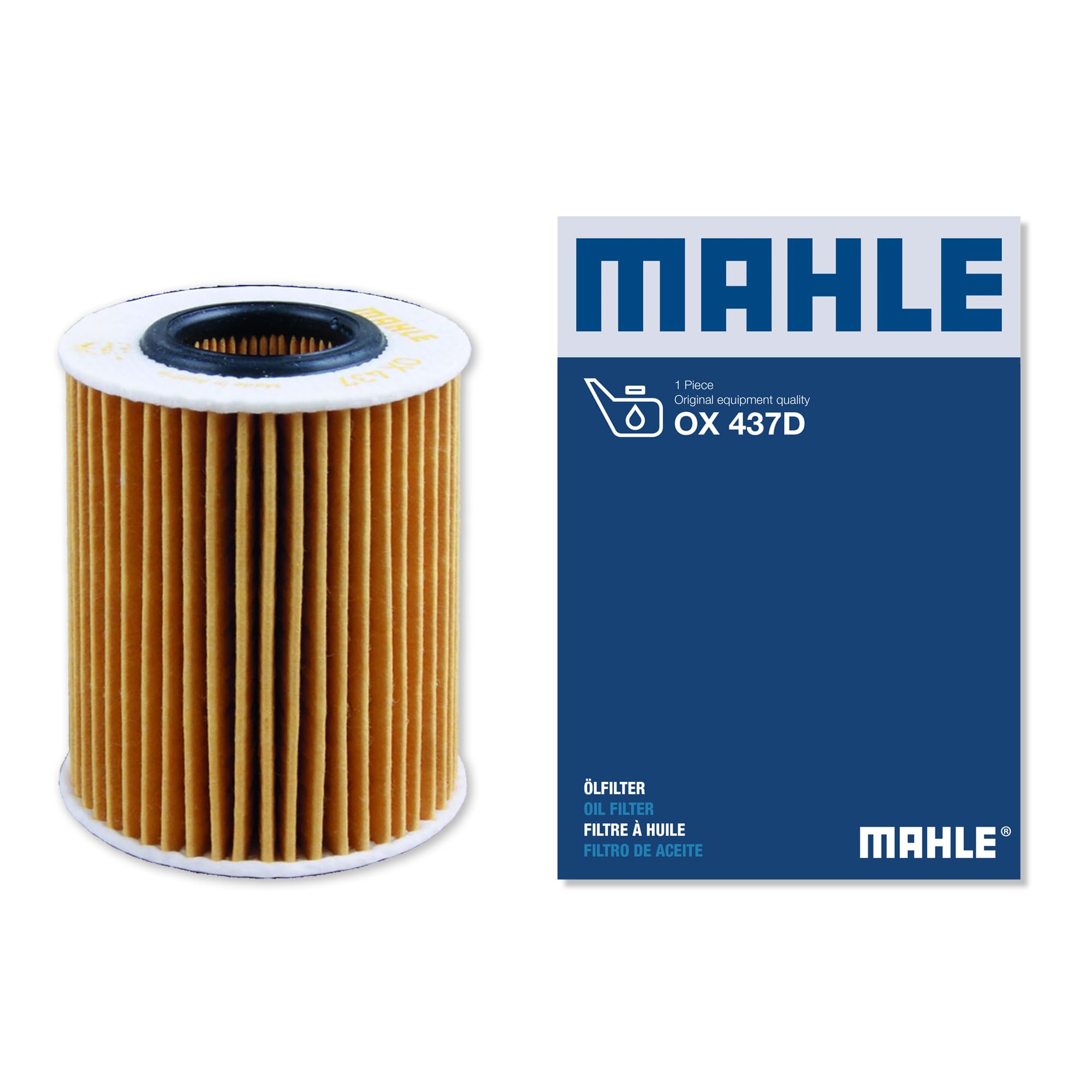 MAHLE OX 437D Oil Filter - Oil Filter with Gasket/Gasket Set