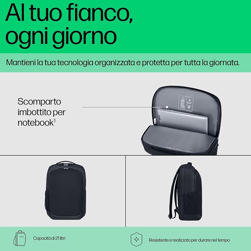 Everyday 16 Odyssey, Zaino per Notebook fino a 16", Materiale Riciclato, Scomparto Dedicato per Computer e Tablet, Tasche Interne Imbottite, Due Tasche Laterali, Impermeabile, Odyssey Gray