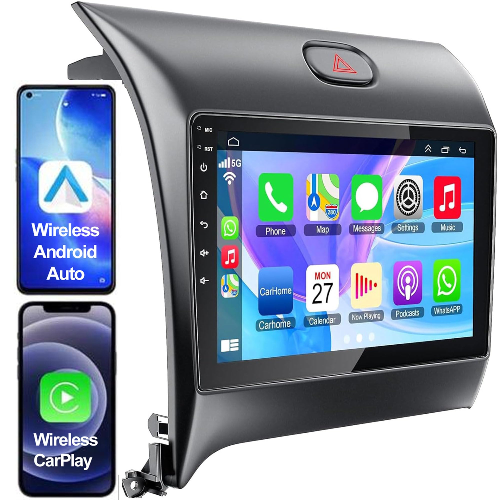 Photo 1 of [4+64G] Android 13 Car Stereo w/Wireless Carplay&Android Auto for Kia Forte K3 Cerato 2013 2014 2015 2016 2017 2018 Touchscreen Radio Upgrade with AHD Camera,GPS Navigation,SWC,WiFi,FM,Bluetooth