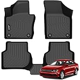Jenofa-Floor Mats for Volkswagen Jetta 2012-2018 Floor Liner Waterproof All Weather Car Mats Custom Fit VW Jetta Durable Mat for Jetta Accessories